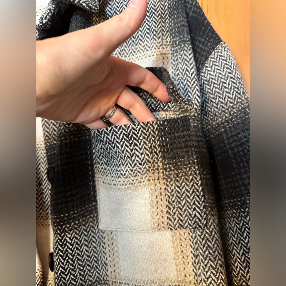 Plaid Button Down Shacket - image 3